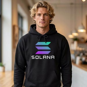 Felpa con cappuccio Solana - Felpa SOL Crypto, pullover con criptovalute, regalo di abbigliamento blockchain