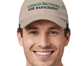 リーマン・ブラザーズ リスクマネジメント ハット – 刺繍入り金融キャップ、ウォール街グッズ、金融ユーモアギフト