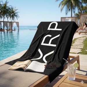 XRP Beach Towel | Ripple Crypto Towel | Cryptocurrency Pool Towel | Crypto Towel image 3