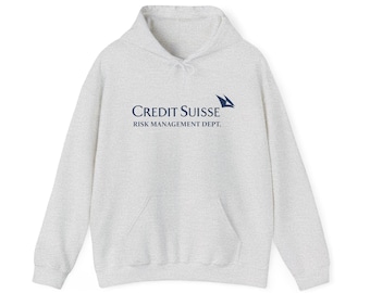 Credit Suisse Risk Management Dept. Parody Hoodie, Funny Credit Suisse Banking Sweatshirt, Accounting Humor Gift, Wall Street Finance Bro