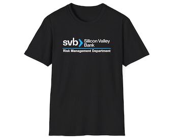 T-Shirt mit Rundhalsausschnitt der Risikomanagementabteilung der Silicon Valley Bank SVB