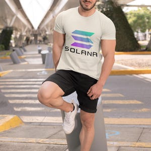Solana Heavy Cotton T-Shirt, SOL Crypto Tee, Cryptocurrency Shirt, Solana Merch, Solana Shirt for Men, Blockchain Apparel, Crypto Merch