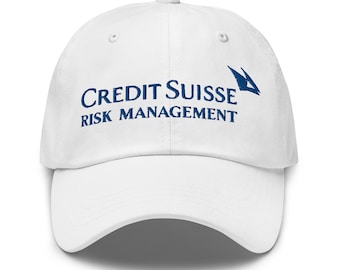 Credit Suisse RISK-Managment-Dad-Hut, lustige Credit Suisse Banking-Kappe, Finanzen, Buchhaltungswitze, Credit Suisse Parodie Hut, Debit Suisse