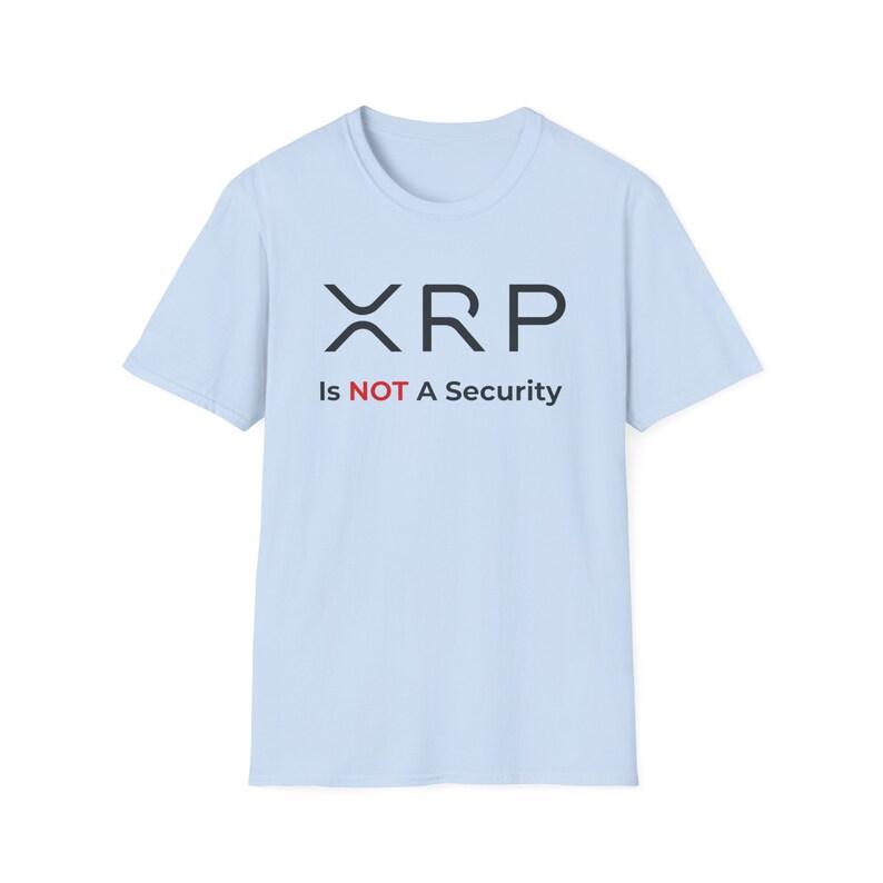 XRP is Not A Security Crewneck Cotton T-shirt, Ripple Labs, SEC, Gary ...