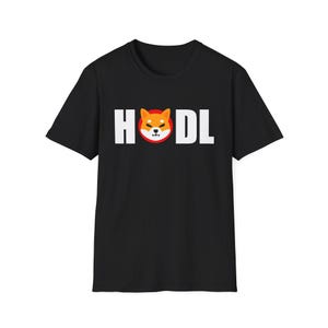 Shiba Inu HODL Meme Token Cotton Shirt, Shiba Inu Memecoin Dog Shirt, Funny Cryptocurrency Meme Blockchain Tee, Dogecoin, To The Moon