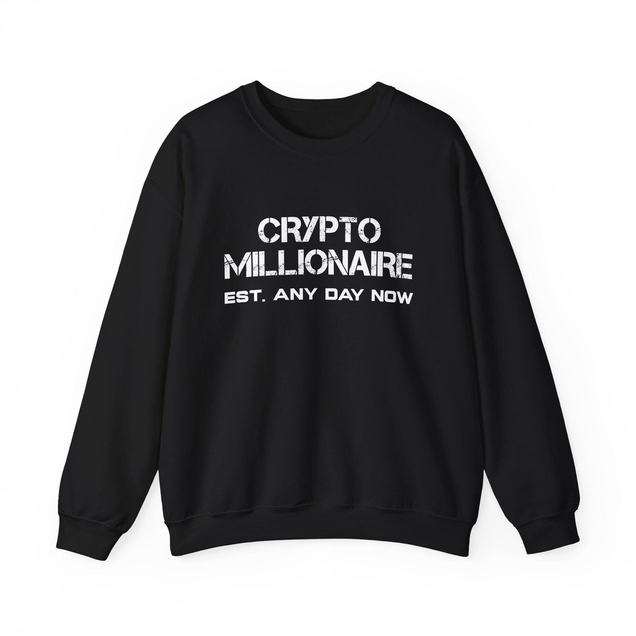 Crypto Millionaire Est. Any Day Now grappige trui met cryptocurrency,  sweatshirt met bitcoin-miljonairparodie, crypto-token-blockchain HODL -  Etsy Nederland