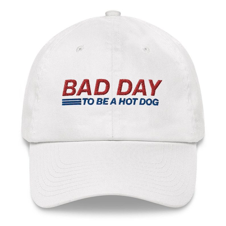 Bad Day To Be a Hot Dog Hat, Funny Dad Hat, Costco, Kirkland Signature, All Beef Hot Dog