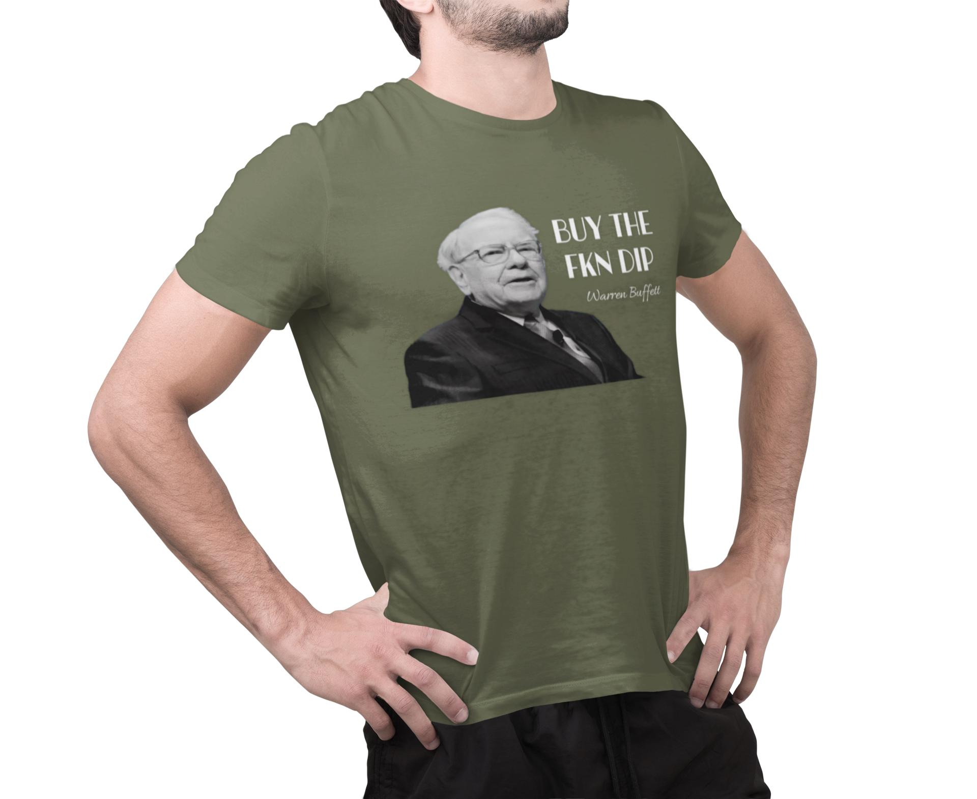 Buy the Dip Warren Buffett Style T-shirt | Funny Stock Market 