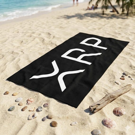 XRP Beach Towel | Ripple Crypto Towel | Cryptocurrency Pool Towel | Crypto Towel