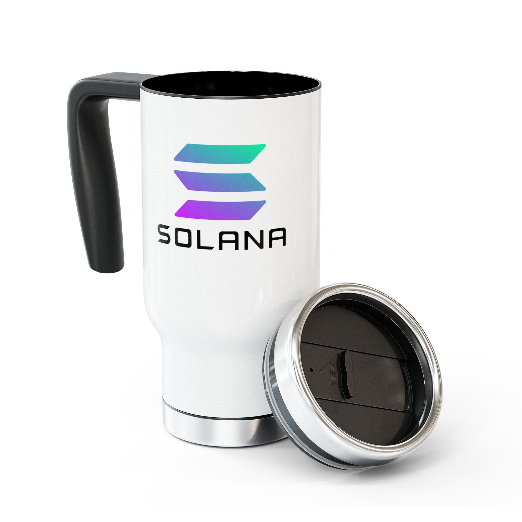 Solana SOL Travel Mug: Crypto Token Stainless Steel Coffee Cup - Etsy
