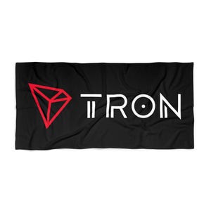 Tron TRX Beach Towel - Cryptocurrency Beach Towel, Tron Merch, Blockchain Pool Towel, Crypto Beach Towel, Cryptocurrency Merch, Tron Gift