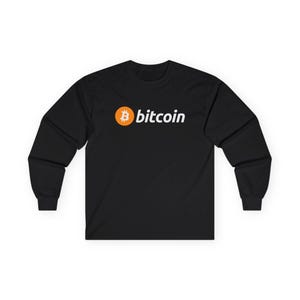 ビットコイン BTC 長袖コットンシャツ、ビットコイン 暗号通貨 プルーフ オブ ワーク ブロックチェーン T シャツ、サトシ ナカモト 暗号トークン T シャツ、HODL