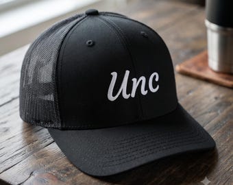 Unc Trucker Hat - Gen Z Meme Hat, Internet Slang Baseball Cap, Funny Uncle Humor Gift, Richardson 112 Snapback Cap