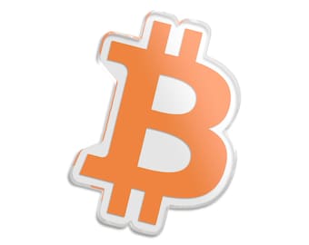 Bitcoin Logo Custom Cut Statue | Modern Acrylic Crypto Decor