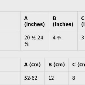 以下が含まれることがあります： 「One size」商品のサイズガイド。寸法はセンチメートルで表示されています。A（52～62cm）、B（12cm）、C（8cm）、D（19cm）。