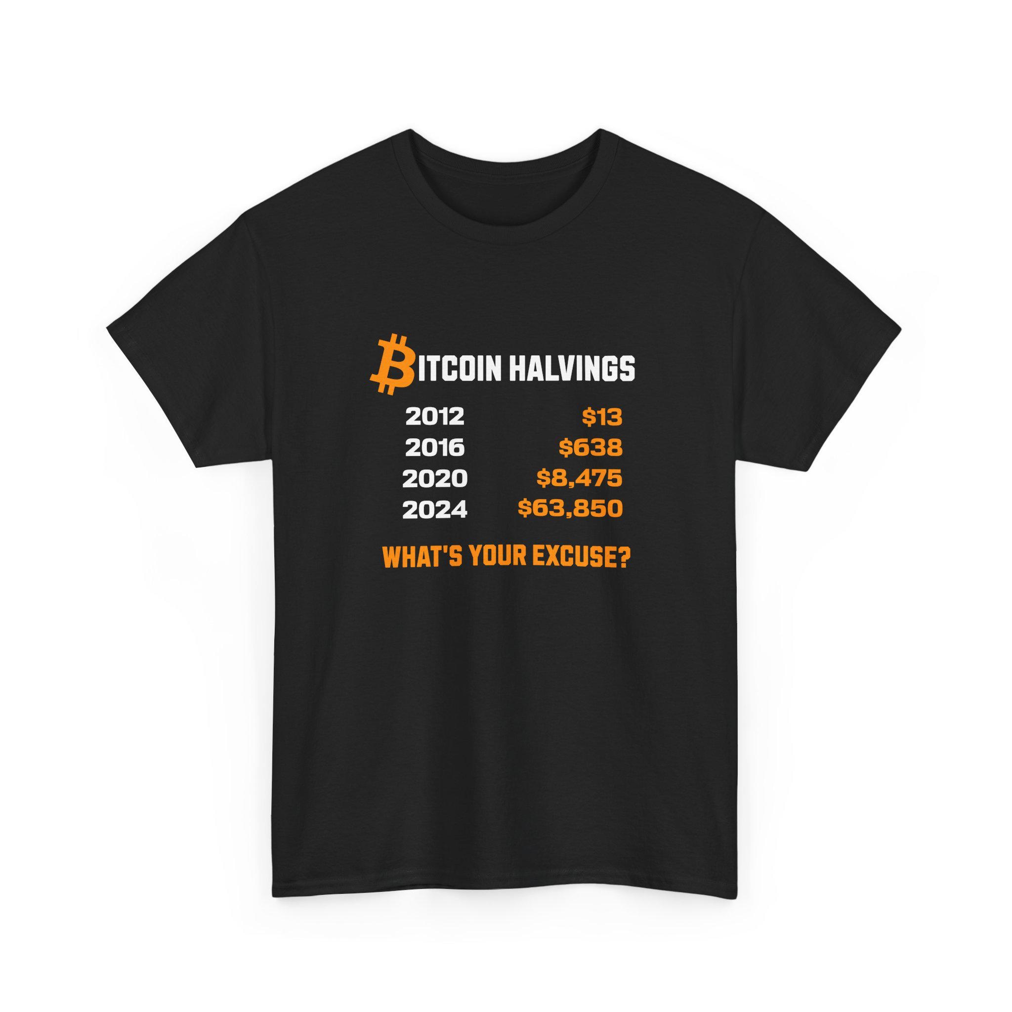 Shirt Bitcoin-halvering | BTC halveert cyclus van 4 jaar T-shirt | Crypto- blockchain-T-shirt | T-shirt met cryptovaluta - Etsy België