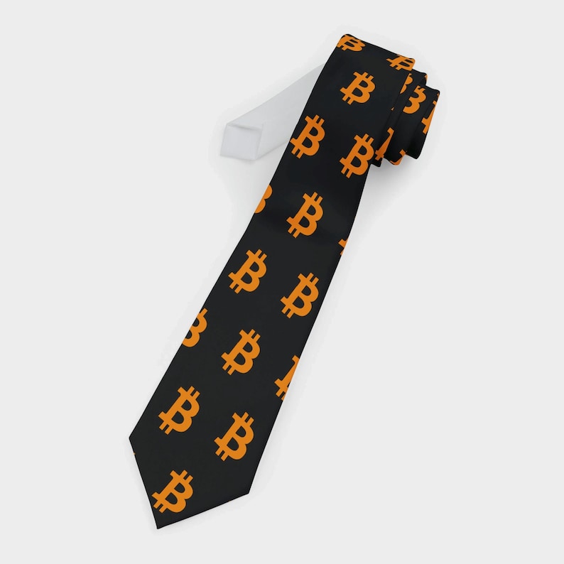 Bitcoin Necktie - BTC Crypto Tie, Cryptocurrency Trader Gift, Blockchain Investor Apparel image 7