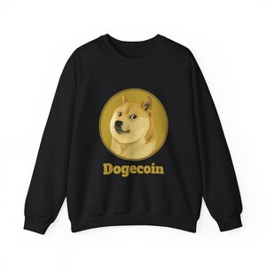Dogecoin Meme Sweater - DOGE Sweatshirt, Crypto Meme Token, Dogecoin Merch, Blockchain Apparel, Cryptocurrency Sweater, DOGE Merch, HODL