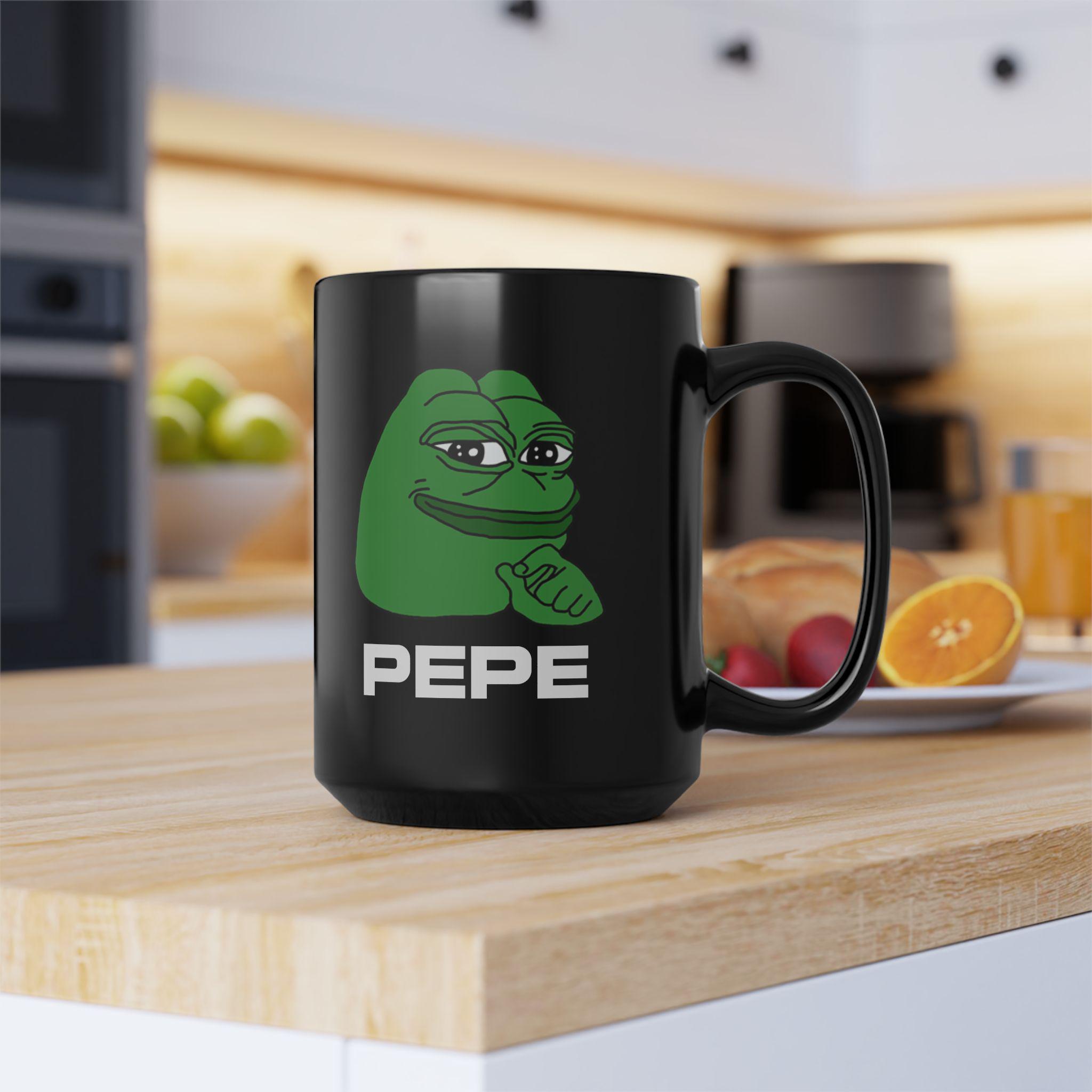 Taza con meme de Pepe Crypto, 325 ml/400 ml, taza de café con Pepecoin,  taza de café con criptomonedas, taza negra con criptomonedas, mercancía de  Pepe, taza de blockchain - Etsy México