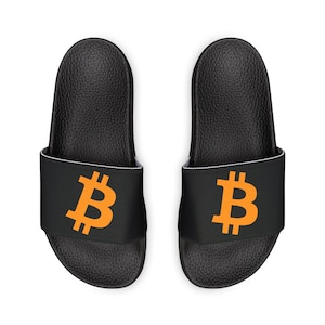 Sandalias Bitcoin / Sandalias BTC para hombre con tiras extraíbles / Chanclas de criptomonedas / Zapatos Bitcoin blancos o negros