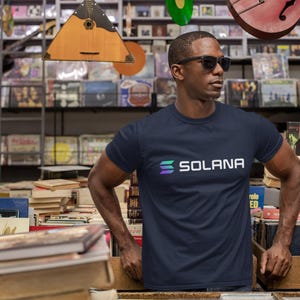 Solana Crypto T-Shirt - SOL Blockchain Logo Tee, Cryptocurrency Gift for Men, Web3 DeFi Shirt, Minimalist Solana Merch image 6