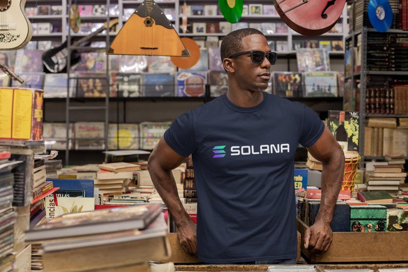 Solana Crypto T-Shirt - SOL Blockchain Logo Tee, Cryptocurrency Gift for Men, Web3 DeFi Shirt, Minimalist Solana Merch image 6