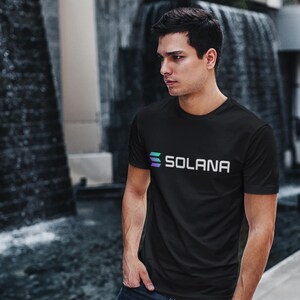 Solana Crypto T-Shirt - SOL Blockchain Logo Tee, Cryptocurrency Gift for Men, Web3 DeFi Shirt, Minimalist Solana Merch image 11