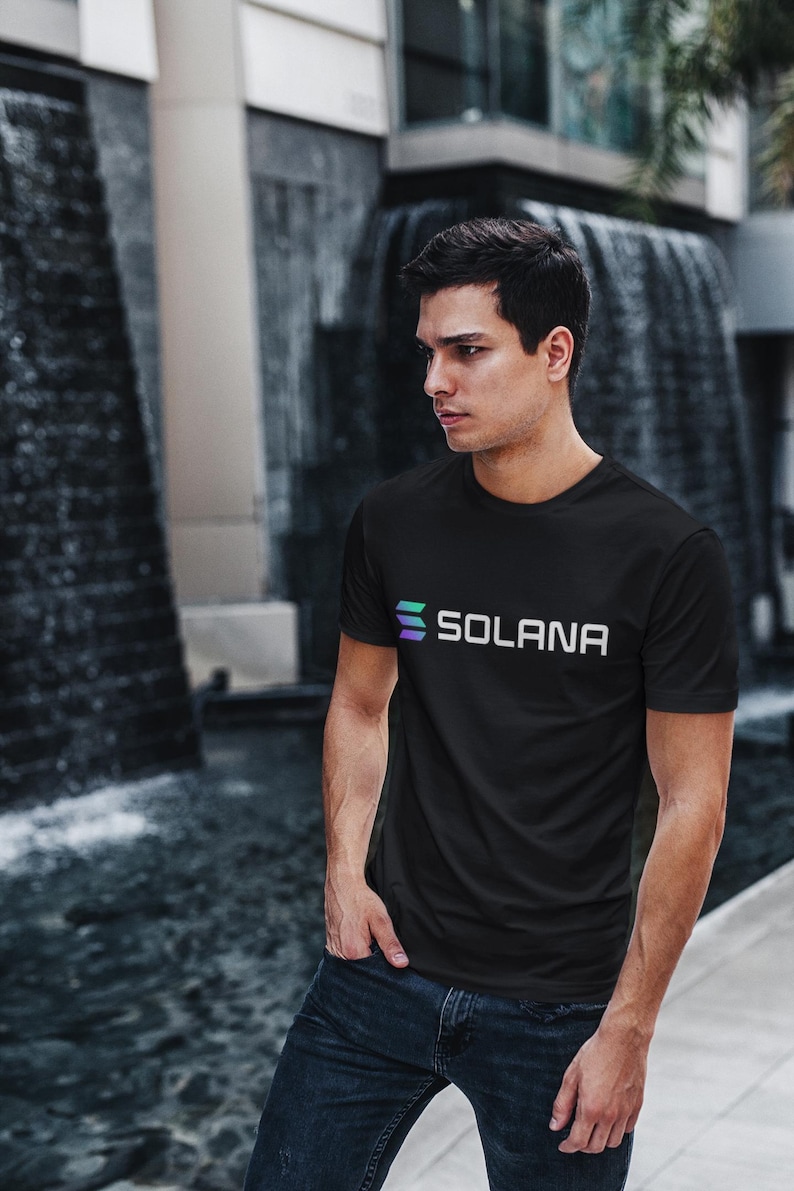 Solana Crypto T-Shirt - SOL Blockchain Logo Tee, Cryptocurrency Gift for Men, Web3 DeFi Shirt, Minimalist Solana Merch image 11