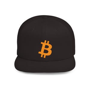 Bitcoin Embroidered Snapback Hat: BTC Crypto Merch