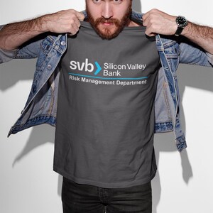 Silicon Valley Bank Risk Management 2023 T-Shirt - Funny Finance Parody Tee, SVB Bank Run Shirt, Wall Street Humor, Stock Market Joke Gift