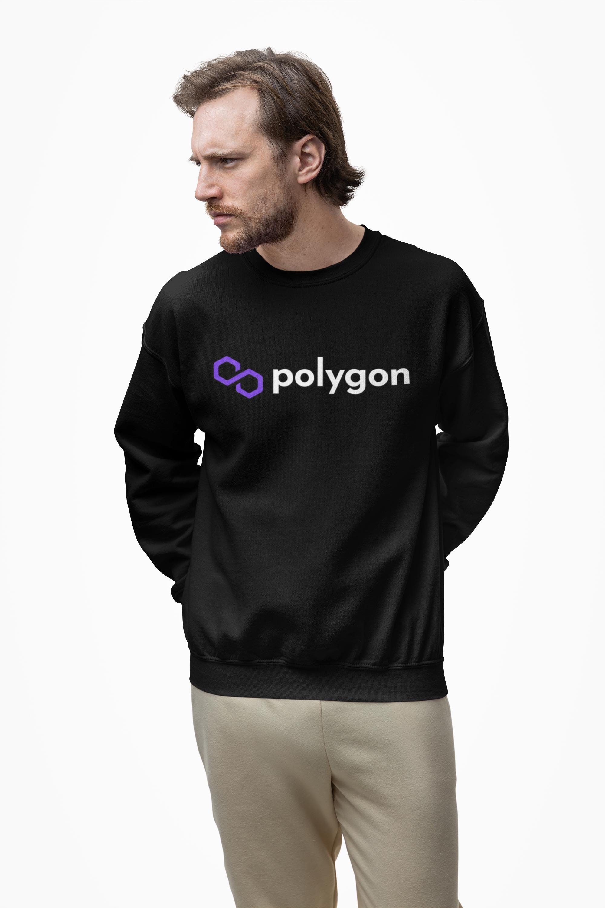 Polygon POL Sweatshirt - MATIC Crypto Token Sweater, Layer 2 Blockchain Apparel, DeFi Altcoin Staking, Polygon Merch, Cryptocurrency Sweater