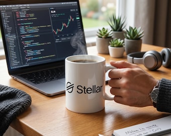 Stellar XLM Mug - Cryptocurrency Coffee Cup, Crypto Blockchain Coffee Mug, Stellar Lumens Gift
