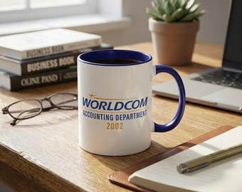 WorldCom Mug - Funny Accounting Coffee Cup, Finance Bro Accent Mug, CPA Accountant Gift, 11oz 15oz