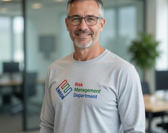 Enron Risk Management Department Long Sleeve T-Shirt, Funny Wall Street Finance Tee, Accounting Fraud Parody Shirt