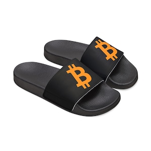 Bitcoin Sandals with Removable Straps: Men&#39;s Crypto Slides