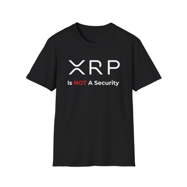 XRP Is Not A Security Crewneck Cotton T-Shirt, Ripple Labs, SEC, Gary Gensler, Blockchain, Crypto Shirt, Cryptocurrency, HODL, To The Moon