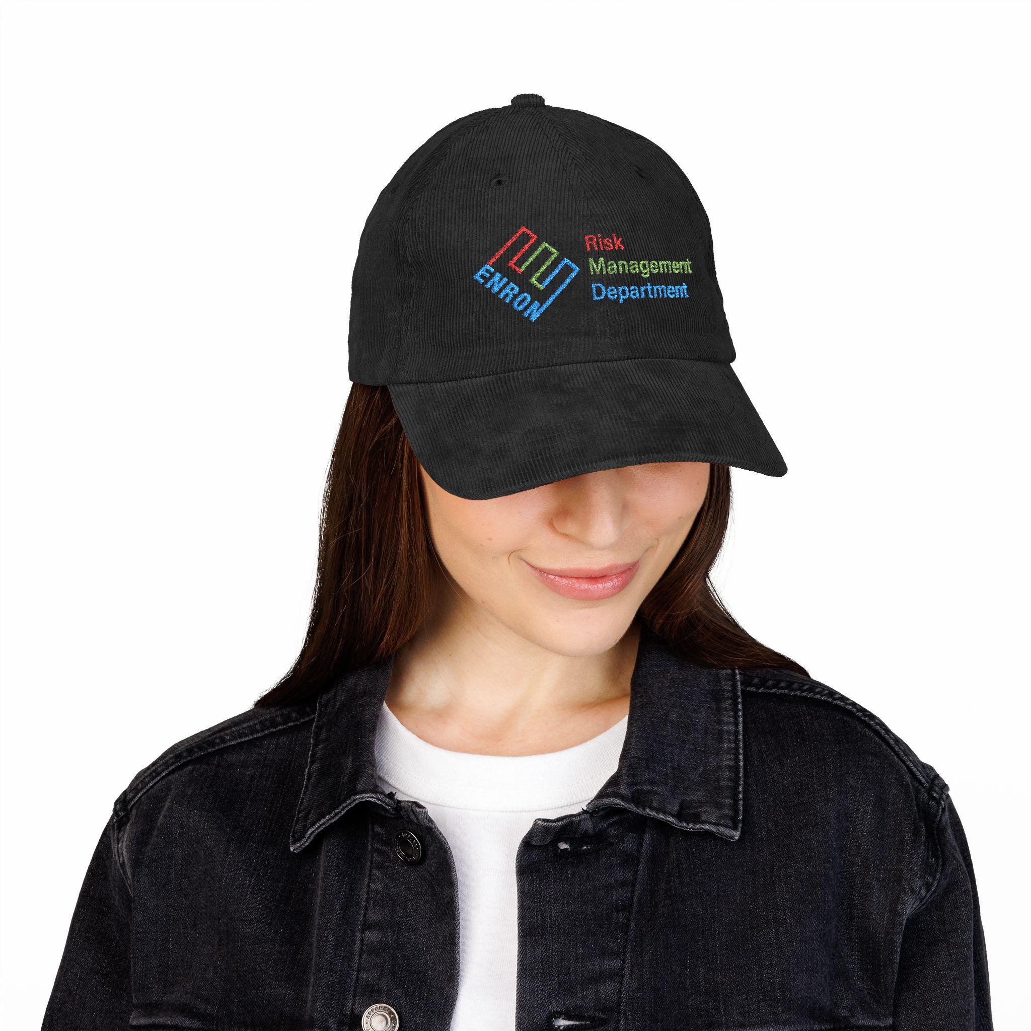 Enron Risk Management Hat Enron Risk Management Department Cap | Vintage Embroidered Corduroy Hat ...