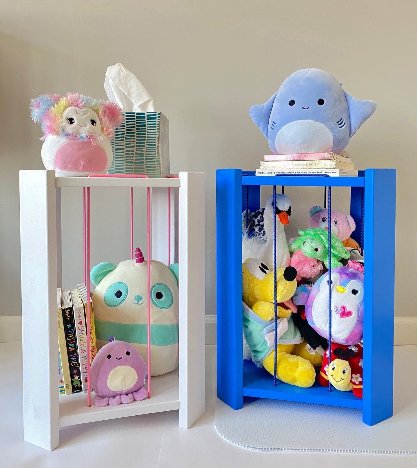 Toy Hammock, Stuffed Animal Storage, Corner Toy Shelf, Gray Nursery Decor  Neutral, Boy Room Decor, Toy Hamper, Nursery Shelf Decor 