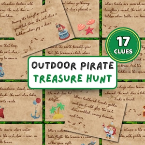 Jeu de chasse au trésor pirate en plein air, Indices de chasse au trésor, Carte au trésor, Activité dans une salle d'évasion, Aventure sur un bateau pirate