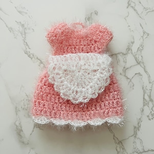 Cute Dress with Apron Scrubby For Dish Sponge