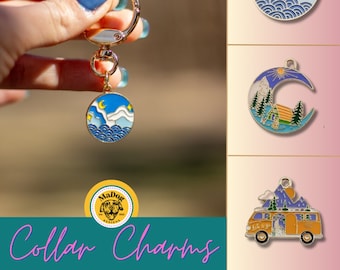 Outdoor Dog Collar Charm: Camping Pet Pendant