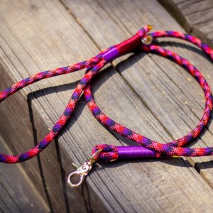 Dog Pink Rope Leash Handmade 5ft Dog Lead Bright Mixed Rope Leash ...