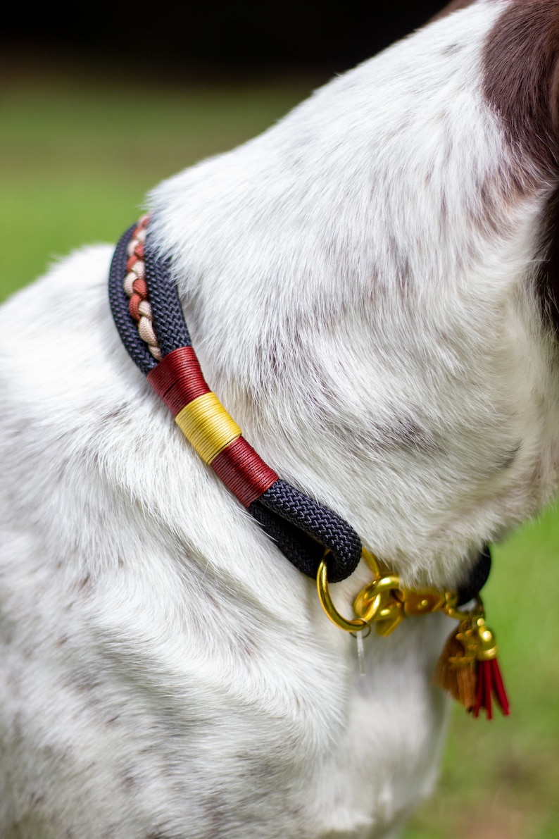 Collar para perro de cuerda trenzada hecho a mano: Marrón y negro Outdoor Gear imagen 7