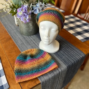 Slouchy Beanie | Hippie Beanie | Crochet | One Size | Teen-Adult