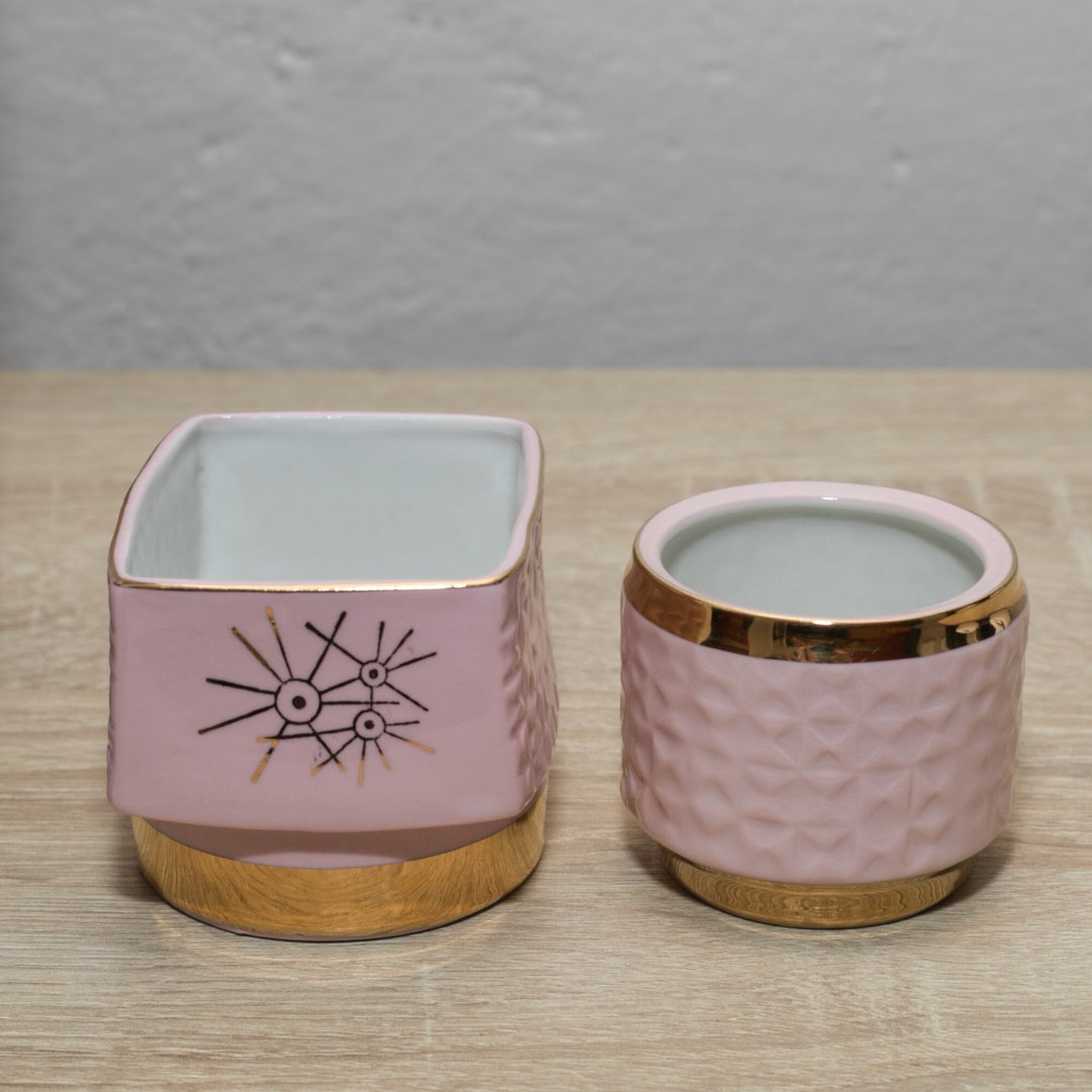 Porcelain Salt and Pepper Bowl, H&C Czechoslovakia China, Kitchen Decor