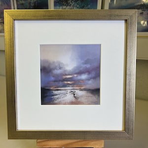 ラスケンタイア ハリス島 アウター・ヘブリディーズ諸島 スコットランド | 高品質額入りプリントアートカード | スコットランドの風景画家 | すぐに飾れる | ウォールアート