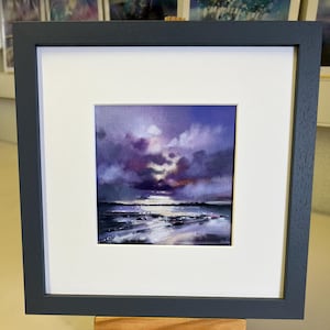 Islay Jura Machrihanish Kintyre Scozia / Cartolina artistica con cornice di qualità / Artista di paesaggi marini scozzesi / Messaggio vuoto / Pronto da appendere