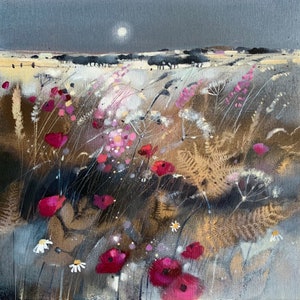 Wild Golden Fields East Neuk Fife Scotland | Framed Print | Scottish Landscape Seascape Artist | Wall Art | Poppies | Unique | Affordable
