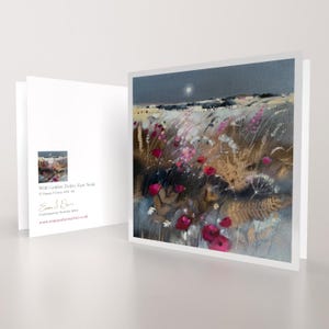 Campi dorati selvaggi East Neuk Scozia / Biglietto d'auguri artistico di qualità / Artista di paesaggi marini scozzesi / Messaggio vuoto / Occasione speciale