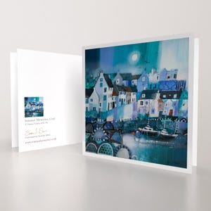 Crail Harbour East Neuk Fife Scozia / Biglietto d'auguri artistico di qualità / Artista di paesaggi marini scozzesi / Messaggio vuoto / Occasione speciale